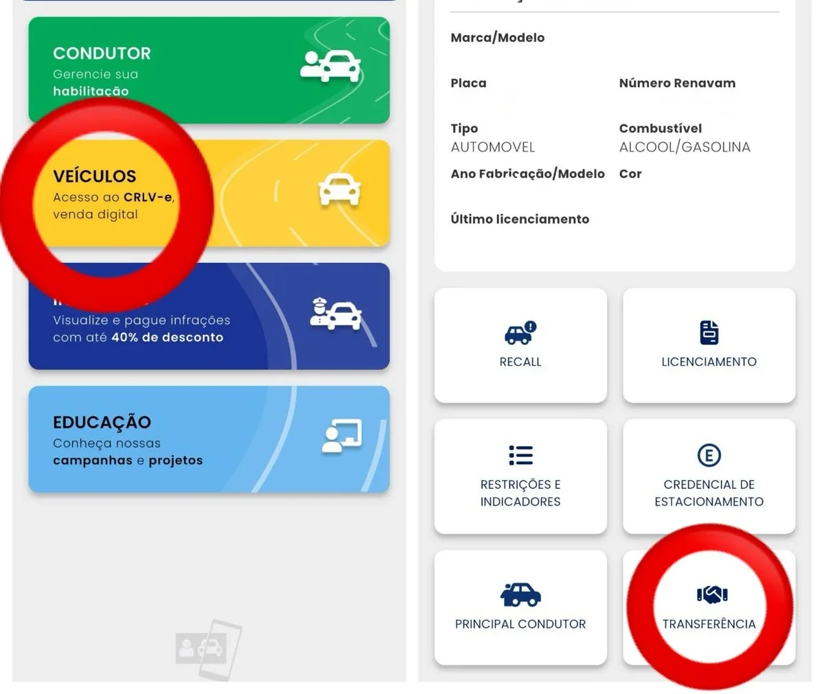 Cdt transferência de veículo seminovo 