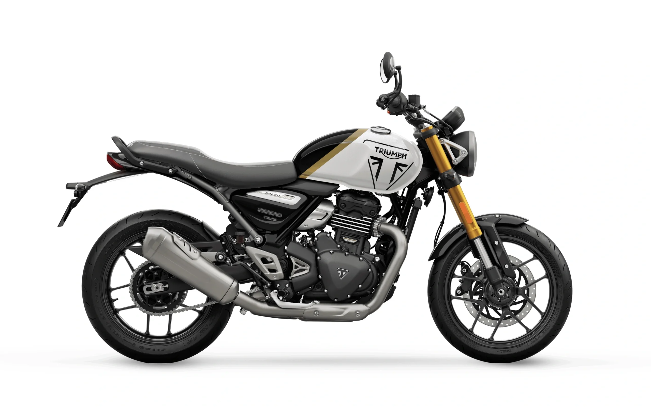 Triumph Speed 400 ganha nova opção de cor Pearl Metallic White