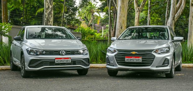 Polo (esquerda) lidera o ranking dos carros mais vendidos até o Carnaval 2026