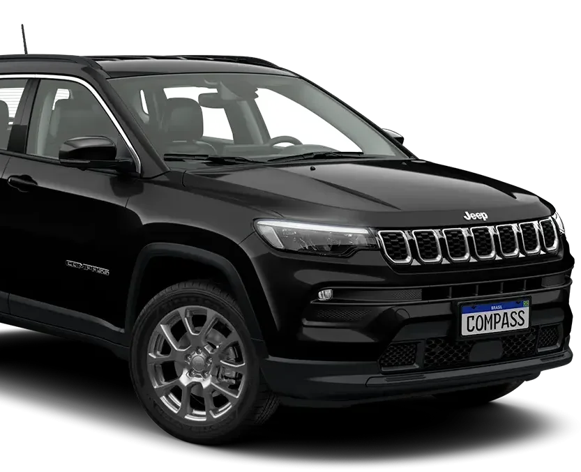Oferta do Jeep Compass Sport é válida para unidades 2025/2026, na cor preta, sem opcionais