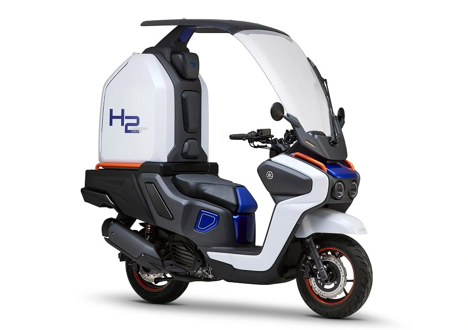 O H2 Buddy Porter Concept é um scooter com teto e motor a hidrogênio