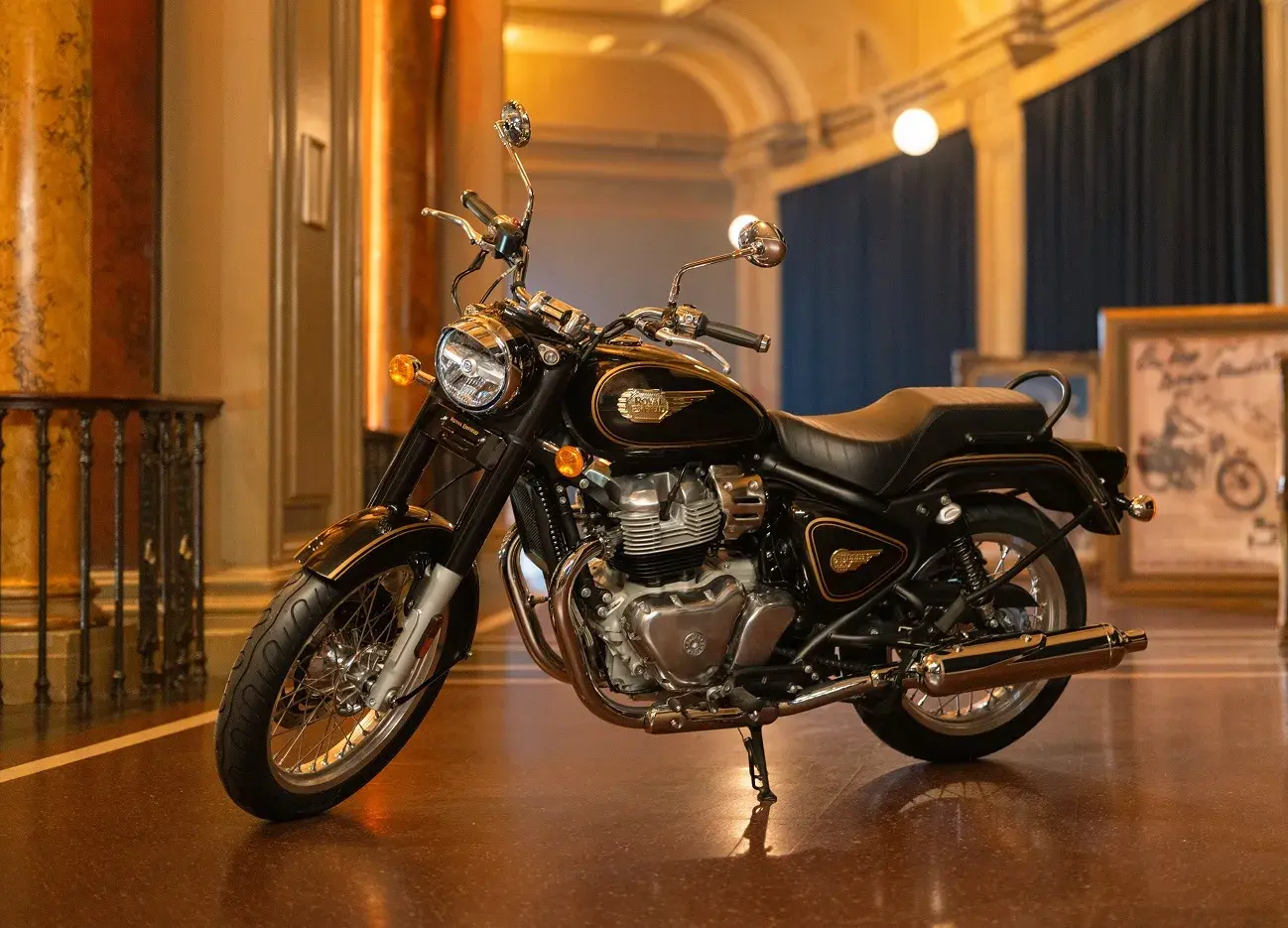 A nova Royal Enfield Bullet tem o mesmo conjunto de chassi e motor de outros modelos da marca