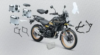 O Kit Adventure Touring para a Himalayan 450 inclui diversos itens de conforto e segurança