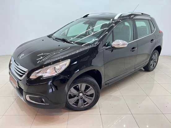 Peugeot 2008 preto em excelente estado, disponível para venda com preço até 60 mil reais, ideal para quem busca SUV compacto e elegante.