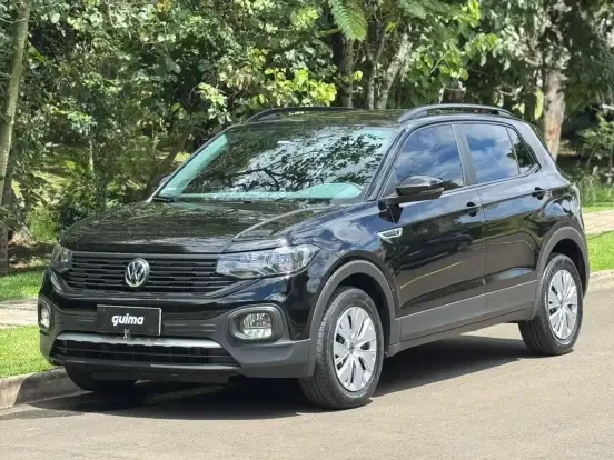 Volkswagen T-Cross preto econômico e compacto, ideal para quem busca um SUV acessível até 90 mil reais, com bom desempenho e espaço interno.