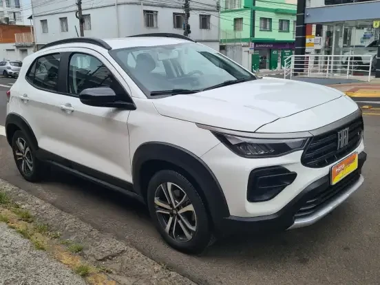 Fiat Pulse branco, ideal para quem busca um carro com preço até 110 mil reais