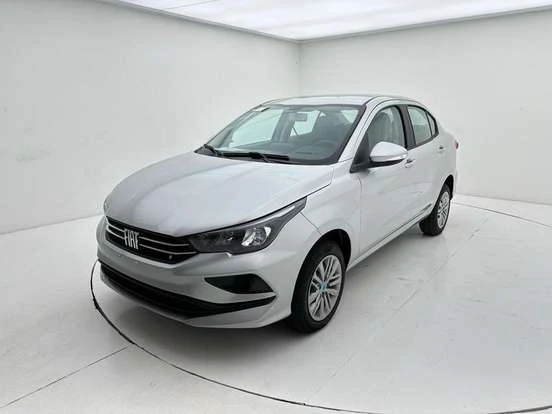 Fiat Cronos branco em um ambiente limpo, ideal para quem busca um carro com preço até 130 mil reais, destacando o modelo acessível e confiável.