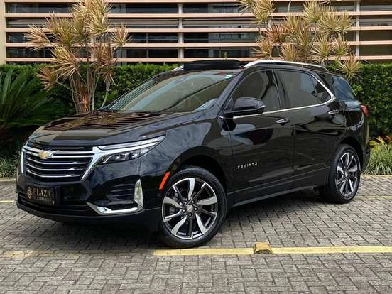 Chevrolet Equinox de cor preta, disponível para compra com preço até 200 mil.