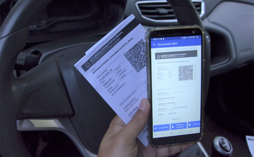 IPVA TO: o CRLV-e pode ser acessado no celular após a regularização dos débitos do veículo | Crédito: Felix Carneiro / Ascom Detran-TO