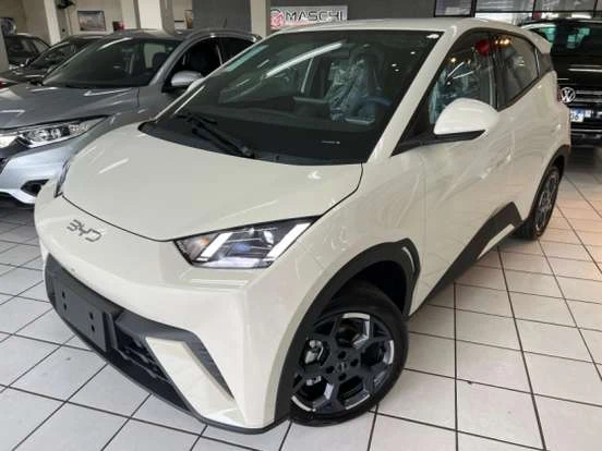 Imagem do BYD Dolphin Mini, carro elétrico compacto com design moderno, ideal para quem busca inovação e economia até 150 mil.