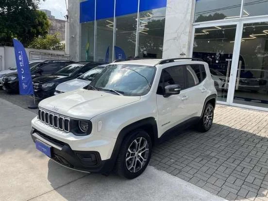 Jeep Renegade branco em destaque na concessionária com preço até 170 mil reais, ideal para quem busca um SUV versátil e com bom custo-benefício.