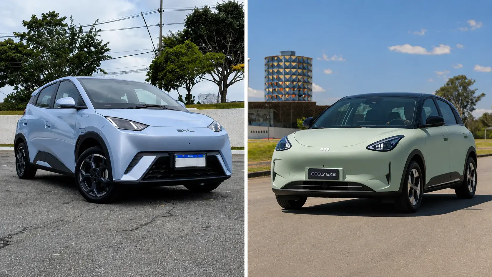 BYD Dolphin Mini ou Geely EX2: qual comprar?