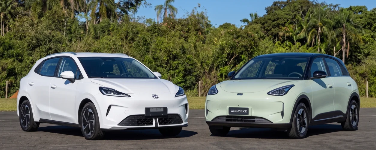 Geely Ex2 e MG4 Urban - comparativo